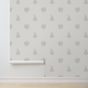 Papier Peint Cuisine de fruits Tons sur Tons Monochrome Neutre