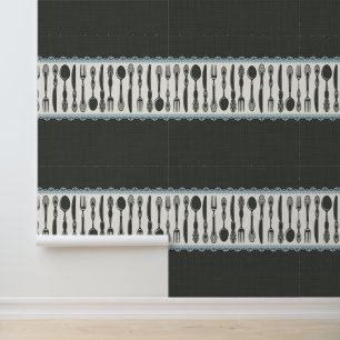 Papier Peint Cuisine Vintage Retro Aquarelle Cuisine