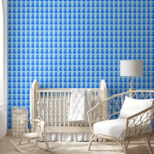 Papier Peint Cute Blue Baby Boy Chat Motif