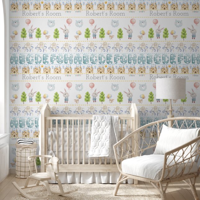 Papier Peint Cute Bunny  Bear pastel  (Enfants)
