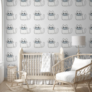 Papier Peint Cute chat avec poisson Prix