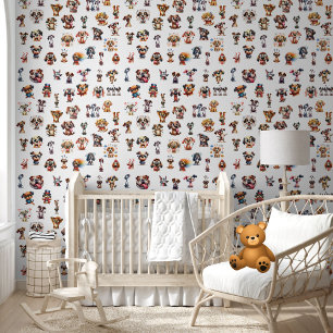 Papier Peint Cute Funny Silly Aquarelle Chiens Chiens Chiens Mo