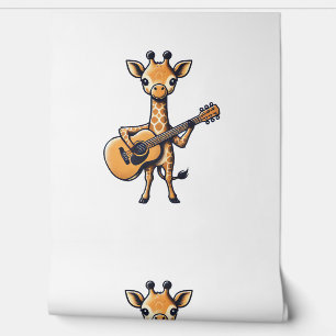 Papier Peint Cute Giraffe Jouer Guitare Giraffes Musicien Musi