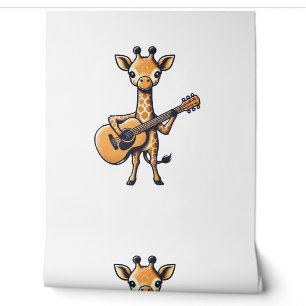 Papier Peint Cute Giraffe Jouer Guitare Giraffes Musicien Musi