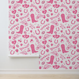Papier Peint Cute Girl Rose Cowgirl esthétique