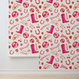 Papier Peint Cute Girl Rose Red Disco Cowgirl Aesthétique