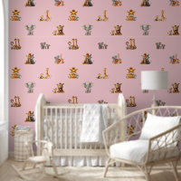 Cute Jungle Animaux Nursery Salle Enfants