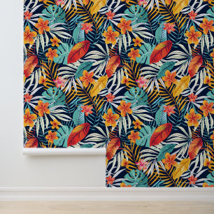 Papier Peint Cute Jungle motif carrelé à fleurs