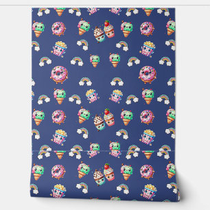 Papier Peint Cute Kawaii Alimentation Modérée