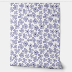 Papier Peint Cute kids Purple Aquarelle Florale Imprimer Motif
