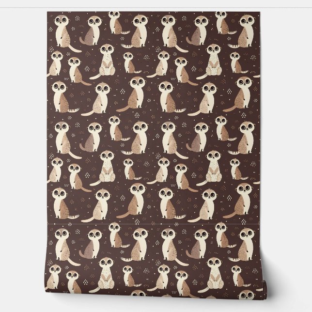 Papier Peint Cute Meerkat Motif (Déroulement)