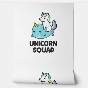 Papier Peint Cute Narwhal Unicorn Squad Funny Unicorn Et Narwh