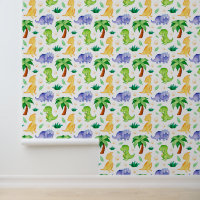 Cute Neon Aquarelle Dinosaur Motif