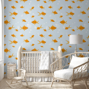 Papier Peint Cute poisson d'or nager dans l'eau Neutre genre