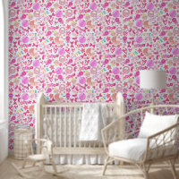 Cute Rose Baby Girl Nursery Motif personnalisé