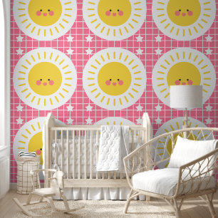 Papier Peint Cute Rose Sunshine Enfants Salle de soins infirmie