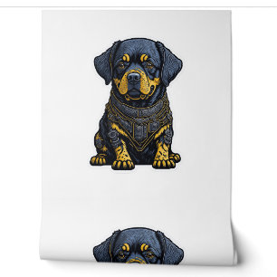 Papier Peint Cute Rottweiler en armure