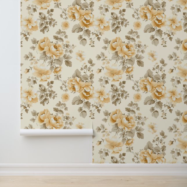 Papier Peint Cute Shabby Chic Floral (Application)