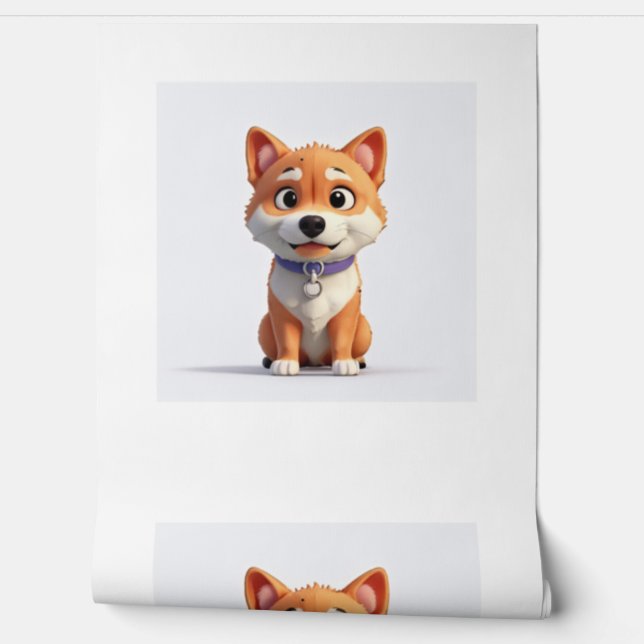 Papier Peint Cute Shiba Inu (Déroulement)