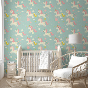Papier Peint Cute Unicorn Baby Girl
