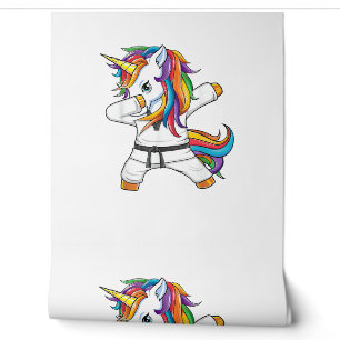 Papier Peint Dabbing Unicorn Karate Taekwondo Enfants Filles Ma
