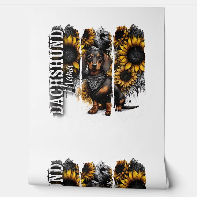 Papier Peint Dachshund Mama  (Déroulement)