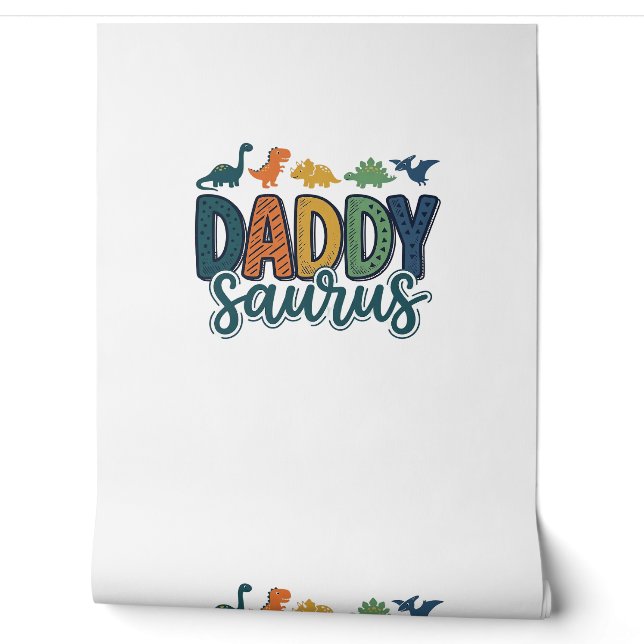 Papier Peint Daddy Saurus Conception de vecteur de papa dinosau (Déroulement)