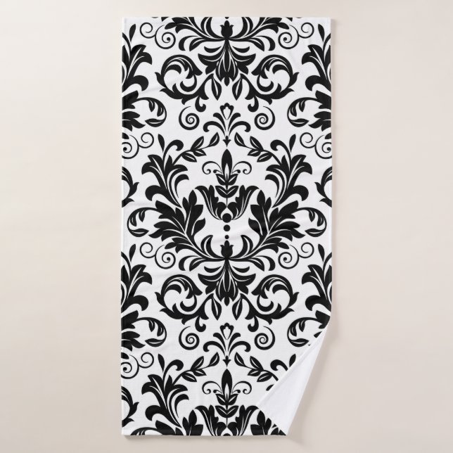 Papier peint dans le style baroque. Rangeur transp (Serviette de bain)