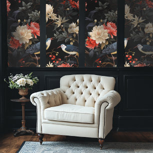 Papier Peint Dark Academia Rose Chinoiserie Style Fond d'écran