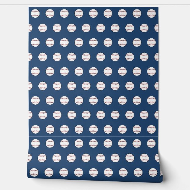 Papier peint de baseball bleu foncé (Déroulement)