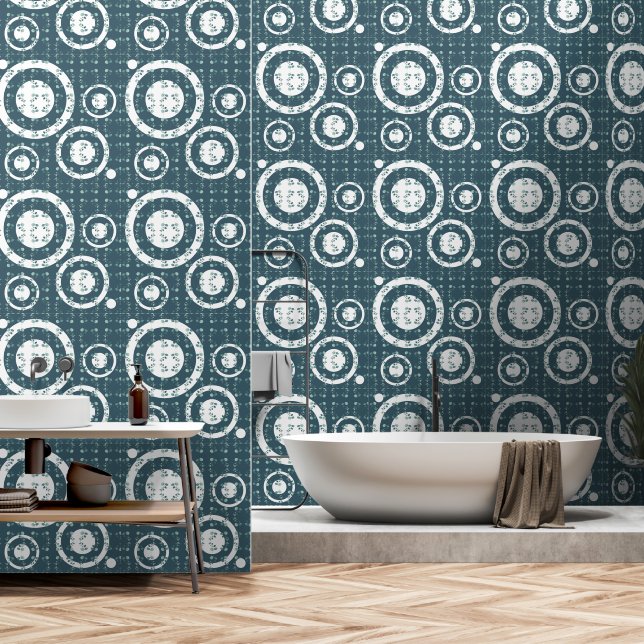 Papier peint de la vibe de la forêt sauvage verte (Salle de bain)