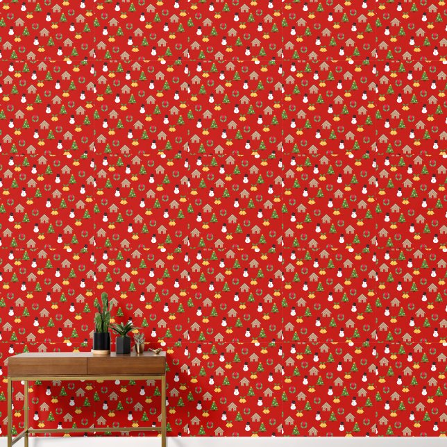 papier peint de noël motif cadeaux arrière - plan  (Couloir)
