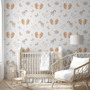 Papier peint de nurserie du zodiaque Gémeaux aquar