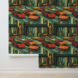 Papier peint de voiture de sport coloré pour les a