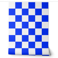 Décor blanc À damiers blanc bleu