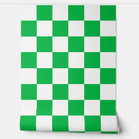 Décor blanc À damiers vert