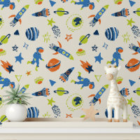 Décor de chambre d'enfants astronaute coloré pour