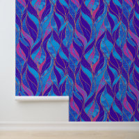 Décor de feuille violet bleu rose gras