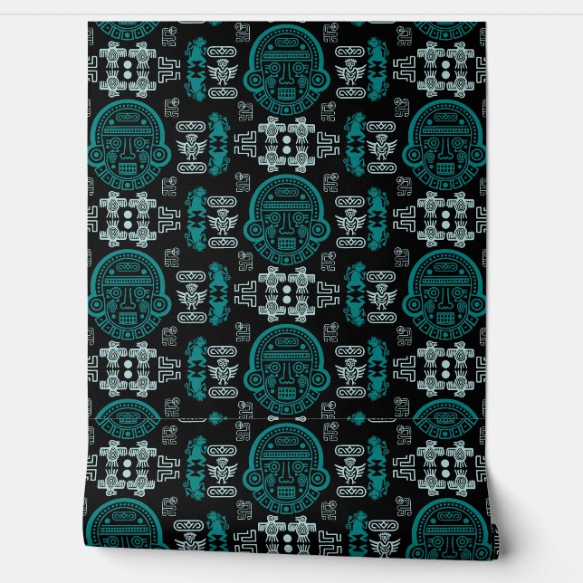 Papier Peint Décor intérieur inca Aztec (Déroulement)