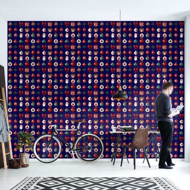 Papier Peint Décorations de Noël modernes (Salon)