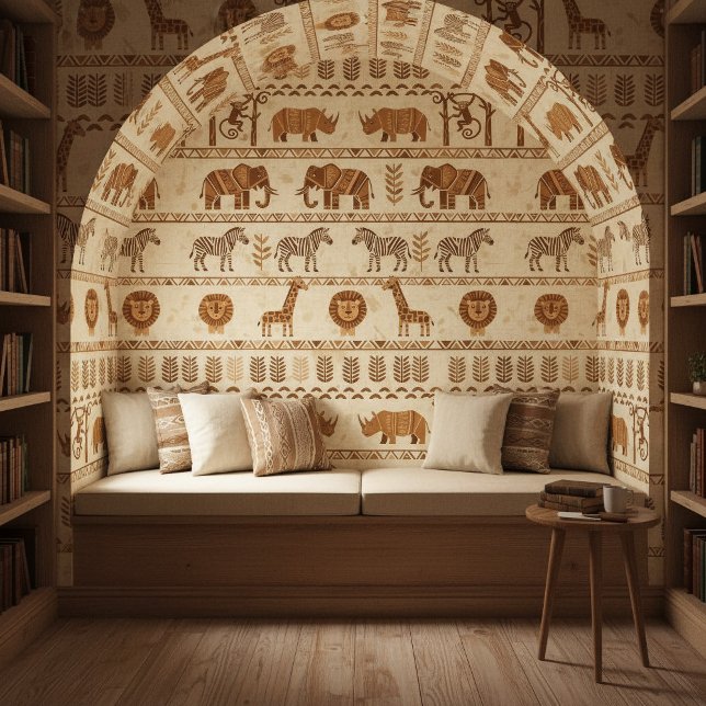 Papier Peint Decorative Tribal Border Safari ID1243 (Créateur téléchargé)