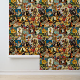 Papier Peint Découpage Vintage traditionnel Halloween