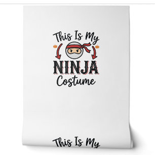 Papier Peint Déguisement de ninja drôle Design vectoriel Hallow