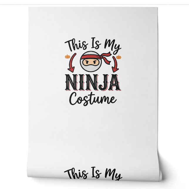 Papier Peint Déguisement de ninja drôle Design vectoriel Hallow (Déroulement)