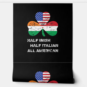 Papier Peint Demi-irlandais demi-italien Shamrock du drapeau am