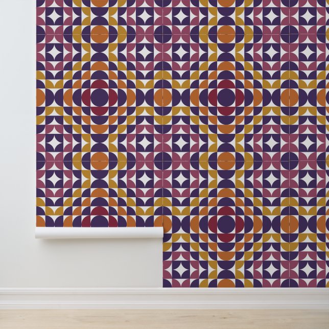 Papier peint des cercles géométriques rétro | Mi-s (Application)