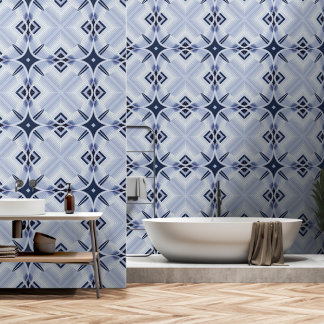 Papier Peint Des touches d'harmonie bleu et gris
