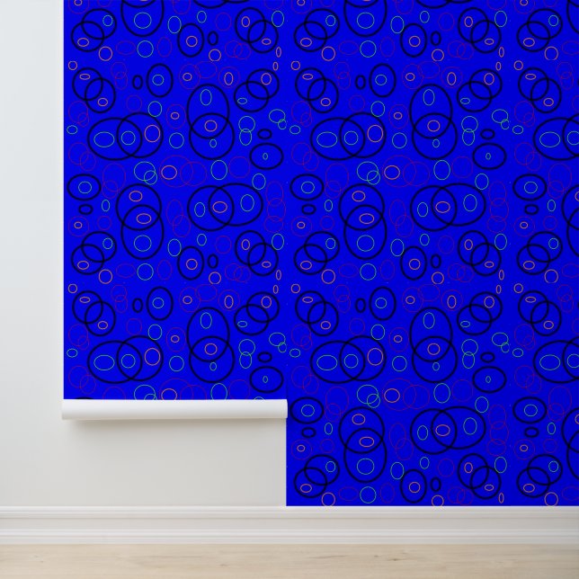 Papier Peint Design bleu géométrique (Application)