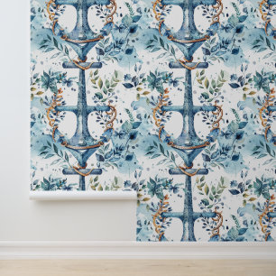 Papier Peint Design d'aquarelle bleu marine