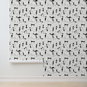 Papier Peint Design de chats noirs